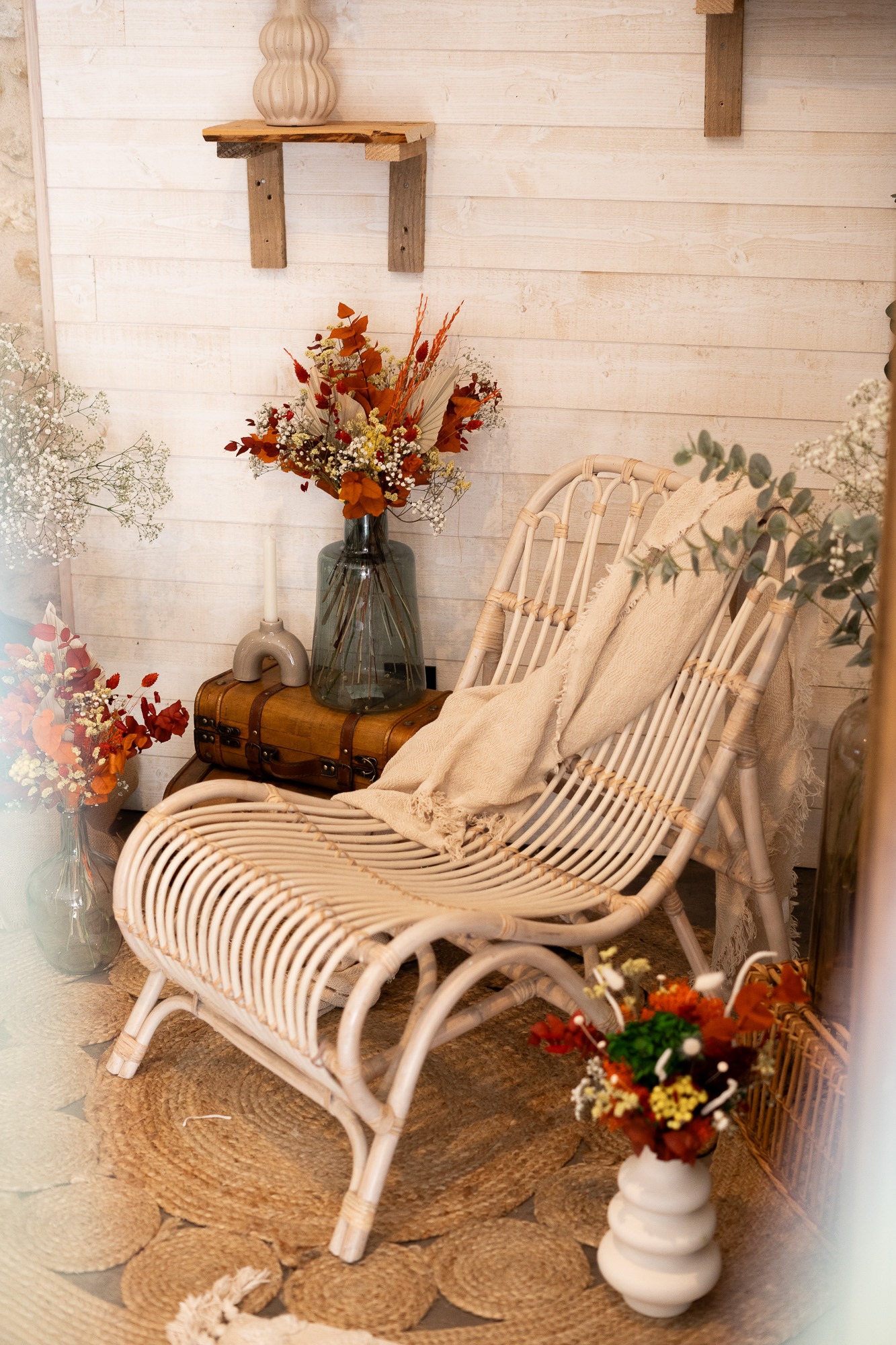 décoration bohème et fleuri au studio de la photographe sandra alazetta situé à Castres dans le tarn